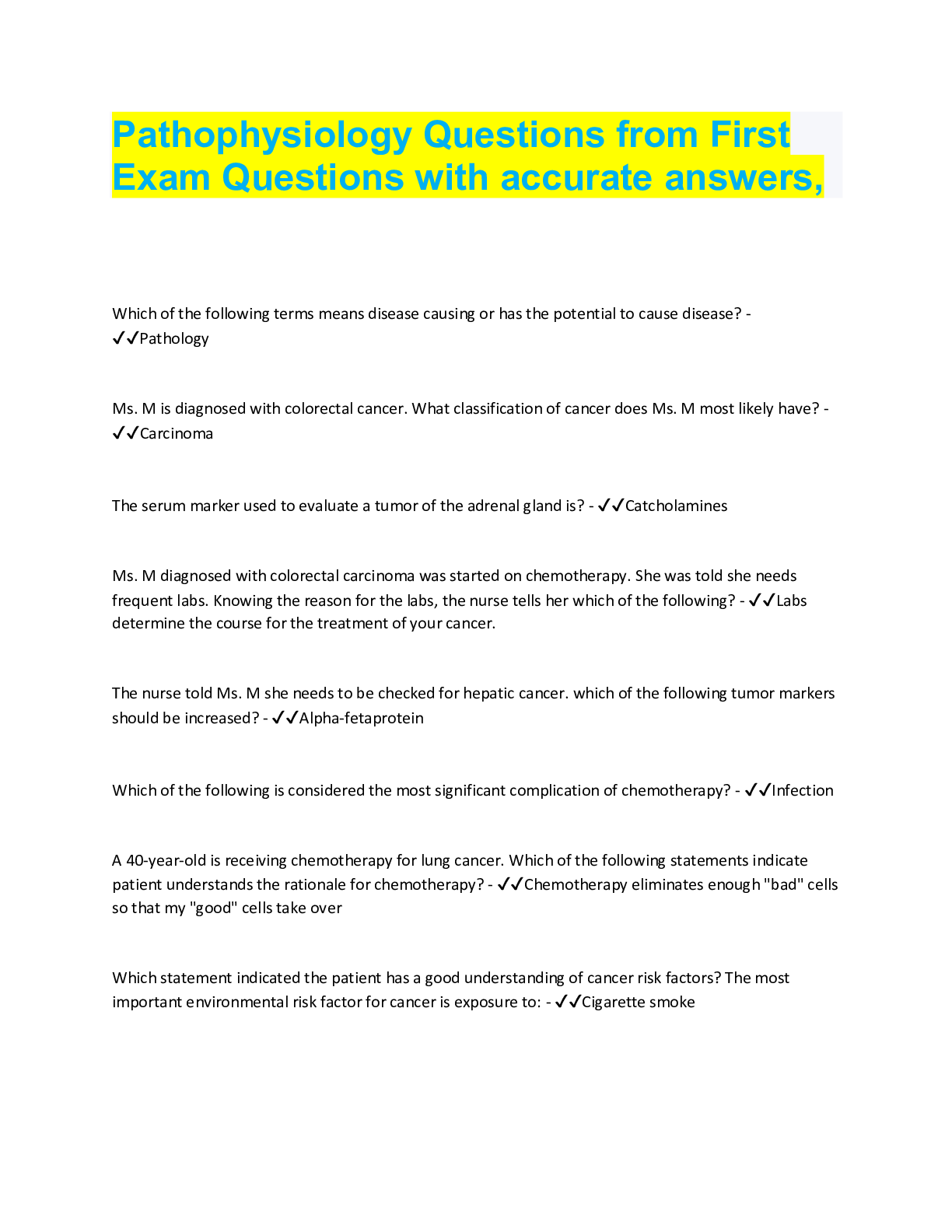general pathology essay questions